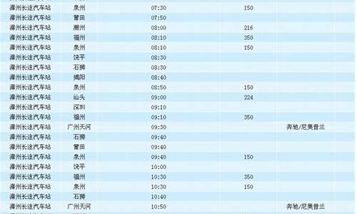 华安到漳州汽车时刻表_华安到漳州汽车时刻