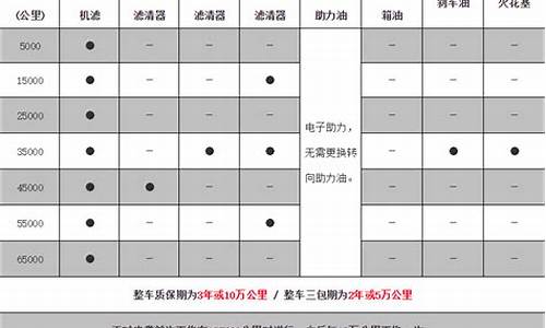 福特汽车保养周期一览表_福特汽车保养周期一览表图