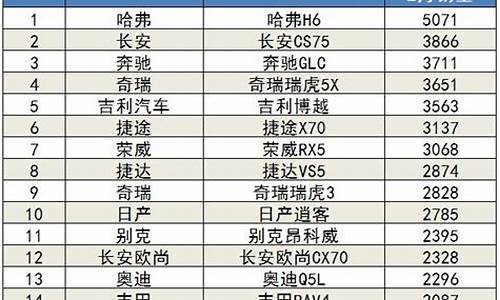 2月汽车销量排行表_2月汽车销量排行表最新